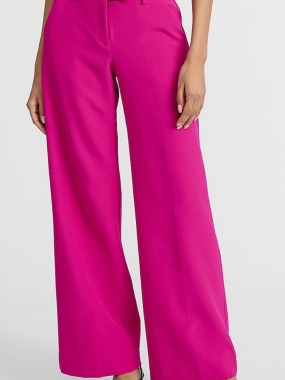 EXPRESS Editor Relaxed Trouser Mid-Rise Wide-Leg Pants - FABULOUS! - Picture 2 of 4